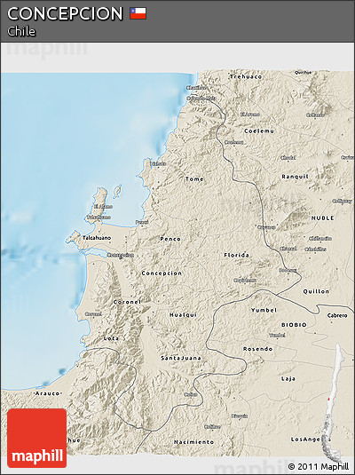 Shaded Relief 3D Map of CONCEPCION