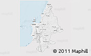 Silver Style 3D Map of CONCEPCION, single color outside