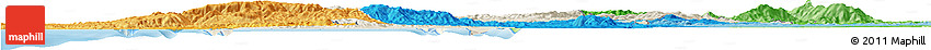 Shaded Relief Horizon Map of CONCEPCION, political shades outside
