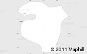 Silver Style Simple Map of Hualqui