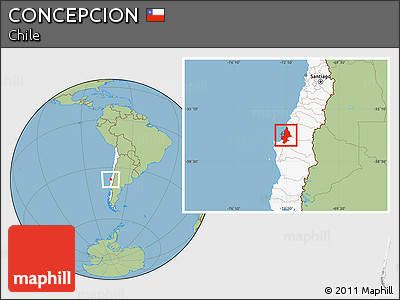 Savanna Style Location Map of CONCEPCION, highlighted country