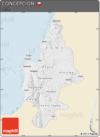 Classic Style Map of CONCEPCION, single color outside