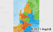 Political Map of CONCEPCION, political shades outside