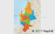 Political Map of CONCEPCION, shaded relief outside