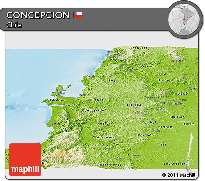 Physical Panoramic Map of CONCEPCION