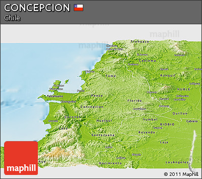 Physical Panoramic Map of CONCEPCION