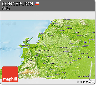Physical Panoramic Map of CONCEPCION