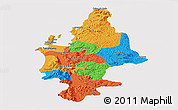 Political Panoramic Map of CONCEPCION, cropped outside
