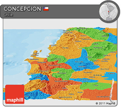 Political Panoramic Map of CONCEPCION