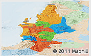 Political Panoramic Map of CONCEPCION, lighten