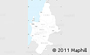Silver Style Simple Map of CONCEPCION, single color outside
