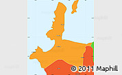 Political Simple Map of Talcahuano