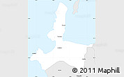 Silver Style Simple Map of Talcahuano