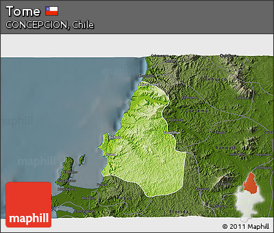 Physical 3D Map of Tome, darken