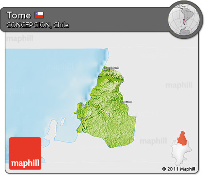 Physical 3D Map of Tome, single color outside