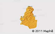Political 3D Map of Tome, cropped outside