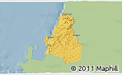 Savanna Style 3D Map of Tome, single color outside