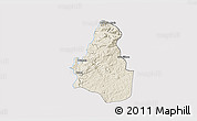 Shaded Relief 3D Map of Tome, cropped outside