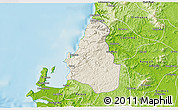 Shaded Relief 3D Map of Tome, physical outside