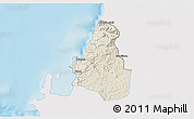 Shaded Relief 3D Map of Tome, single color outside