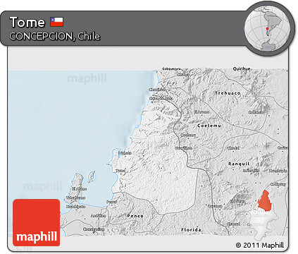 Silver Style 3D Map of Tome