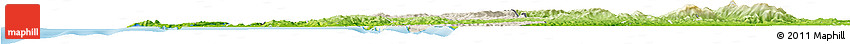 Shaded Relief Horizon Map of Tome, physical outside Shaded Relief Horizon Map of Tome, physical outside