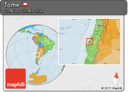 Political Location Map of Tome