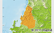 Political Map of Tome, physical outside
