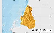 Political Map of Tome, single color outside
