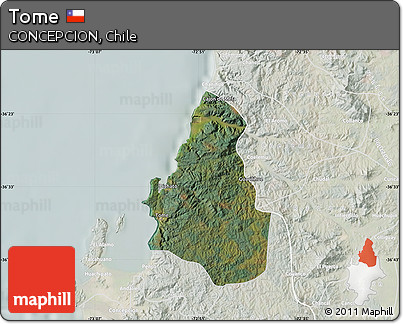 Satellite Map of Tome, lighten