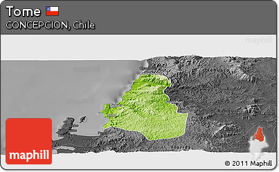 Physical Panoramic Map of Tome, darken, desaturated