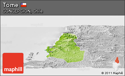 Physical Panoramic Map of Tome, lighten, desaturated