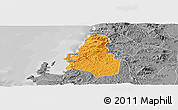 Political Panoramic Map of Tome, desaturated