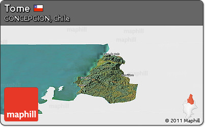 Satellite Panoramic Map of Tome, single color outside
