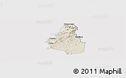 Shaded Relief Panoramic Map of Tome, cropped outside