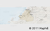 Shaded Relief Panoramic Map of Tome, lighten