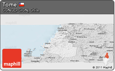 Silver Style Panoramic Map of Tome