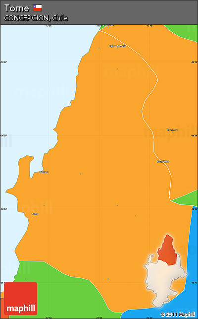 Political Simple Map of Tome