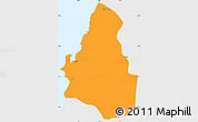 Political Simple Map of Tome, single color outside