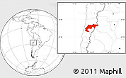 Blank Location Map of Copiapo