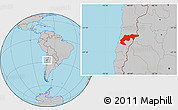 Gray Location Map of Copiapo