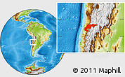 Physical Location Map of Copiapo