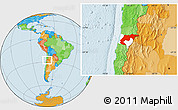 Political Location Map of Copiapo, highlighted parent region
