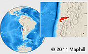 Shaded Relief Location Map of Copiapo