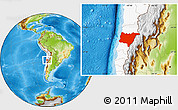 Physical Location Map of COPIAPO, highlighted country