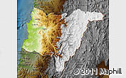 Physical Map of COPIAPO, darken