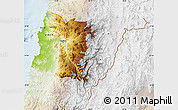 Physical Map of COPIAPO, lighten