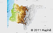 Physical Map of COPIAPO, single color outside