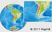 Physical Location Map of Tierra Amarilla, highlighted parent region, within the entire country