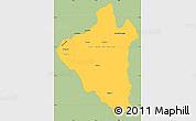 Savanna Style Simple Map of CORDILLERA, single color outside